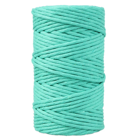 Mia Mote™ Classic Line Sznurek bawełniany skręcany do makramy 5mm Malachite Green