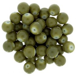 Koraliki Szklane Powlekane Smooth oliwkowy 10mm