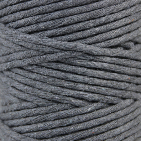 Sznurek bawełniany skręcany do makramy eco Smoky quartz 5mm