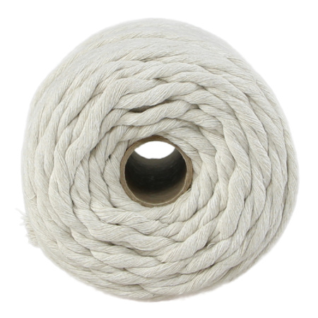 Mia Mote™ Lavish Line Sznurek bawełniany skręcany do makramy ivory 5mm