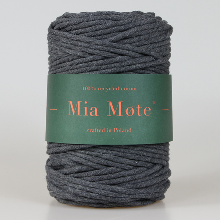 Mia Mote™ Lavish Line Sznurek bawełniany skręcany do makramy smoky quartz 5mm