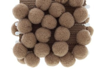 Taśma dekoracyjna z pomponami beżowy ciemny 40mm