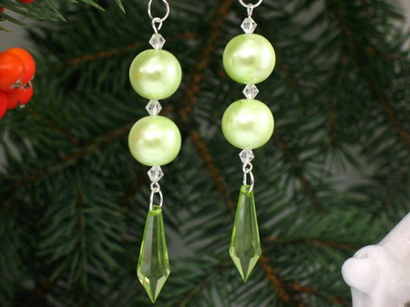 Kryształki Girlandy Perłowe na Choinkę 10cm