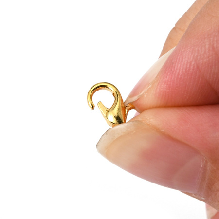 Zapięcia Karabińczyk Kolor złoty  10mm do bransoletki naszyjnika 10mm