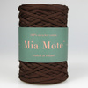 Sznurek poliestrowy płaski 5 mm bez rdzenia – do torebek i makramy, Brązowy Czekolada | Zirconium | Mia Mote™ ByBag