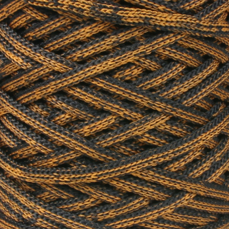 Mia Mote™ ByBag Line Sznurek Poliestrowy płaski bez rdzenia czarny z karmelową nitką 5mm