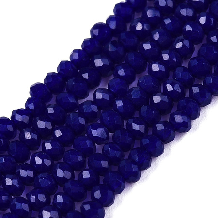 Koraliki Fasetowane Kryształki Szklane Rondelle Kobaltowy 2.7x1.5mm