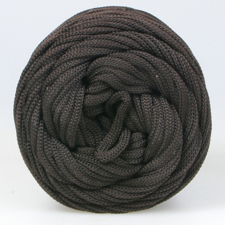 Sznurek poliestrowy płaski 5 mm bez rdzenia – do torebek i makramy, Brązowy Gorzka Czekolada | Andalusit | Mia Mote™ ByBag