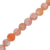 Agat Ognisty Frosted Indian Red Kamień Jubilerski gładki kula 6mm