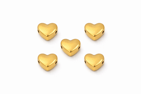 Kamień Jubilerski Hematyt Non-Magnetic Old Gold Serduszko 6x5.5x3mm