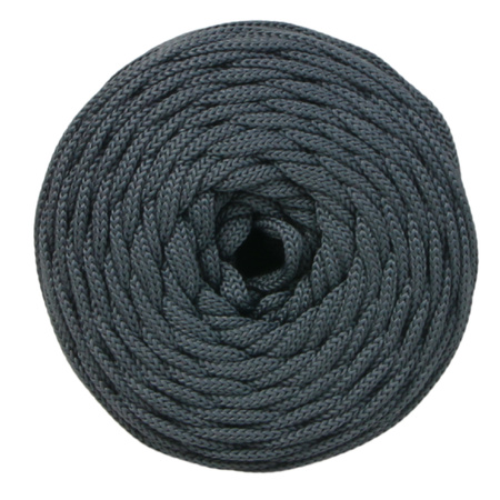 Sznurek poliestrowy płaski 5 mm bez rdzenia – do torebek i makramy, Grafitowy| Smoky Quartz | Mia Mote™ ByBag 