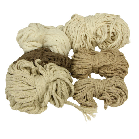 Outlet / Sznurek Bawełniany Skręcany / do Makramy / Classic Eco Line / mix / 2/3/5 mm / 200g [635]