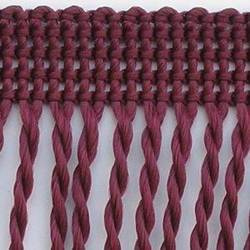 Frędzle skręcane Taśma dekoracyjna z frędzlami bordowy ciemny 80mm