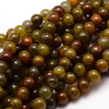 Agat Ognisty Crackle Olive Kamień Jubilerski gładki kula 6mm 