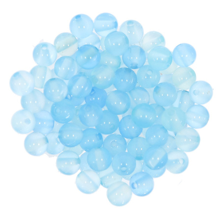 Agat Light Sky Blue Kamień Jubilerski gładki kula 4mm 
