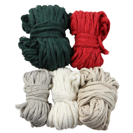 Outlet / Sznurek Bawełniany Skręcany / do Makramy / Classic Eco Line / mix / 2/3/5 mm / 200g 