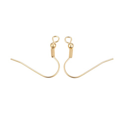 Bigle otwarte z kulką Stal Chirurgiczna kolor złoty 18K 20mm