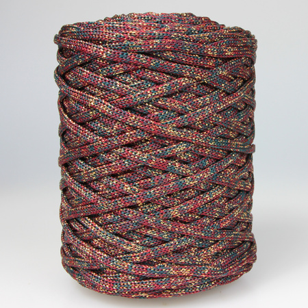 Mia Mote™ ByBag Line Lurex Sznurek Poliestrowy płaski bez rdzenia Świąteczny ze złotą nitką 5mm