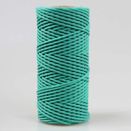 Mia Mote™ Petit Line Sznurek pleciony bawełniany 2mm Malachite Green