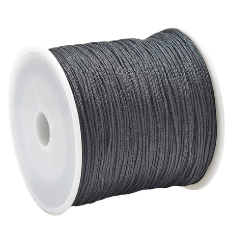 Sznurek Nylonowy 0.4mm do bransoletek kamieni Topliwy Czarny