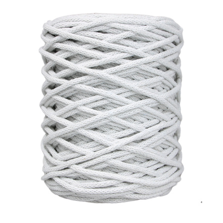 Mia Mote™ / Basic Line / Sznurek Bawełniany pleciony / Do Makramy / 5mm / Grey White