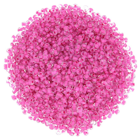 Koraliki paciorki szklane drobne seed beads do beadingu sutaszu 1.9mm różowy ciemny