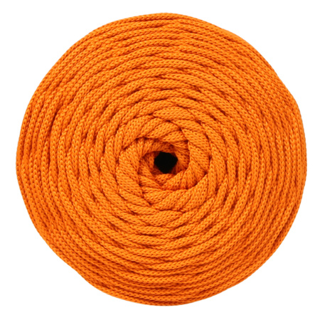 Sznurek poliestrowy płaski 5 mm bez rdzenia – do torebek i makramy, Pomarańczowy Dyniowy | Copper | Mia Mote™ ByBag