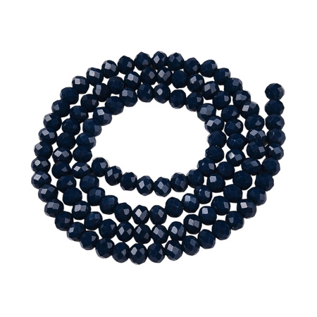 Koraliki Fasetowane Kryształki Szklane Rondelle Granatowy klasyczny 3.8x3mm