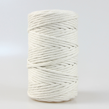 Mia Mote™ Classic Line Sznurek bawełniany skręcany do makramy 5mm ivory