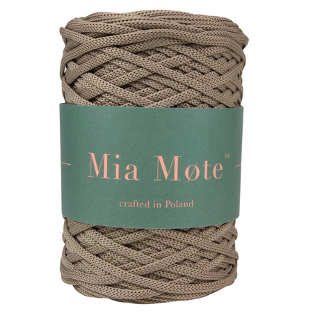 Mia Mote™ ByBag Line Sznurek Poliestrowy płaski bez rdzenia beżowy ciemny mokka 3mm