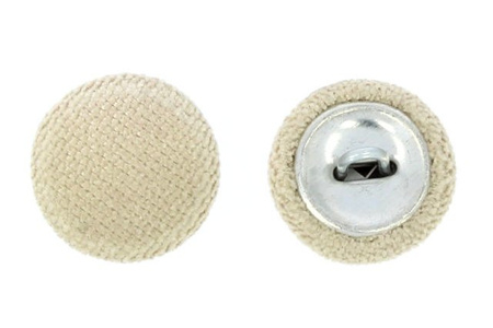 Guziki Tapicerskie Oblekane Obciągane Welur Flok AVILA A3 beż jasny 20mm R32 10szt