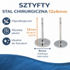 Sztyfty Stal Chirurgiczna 12x6mm