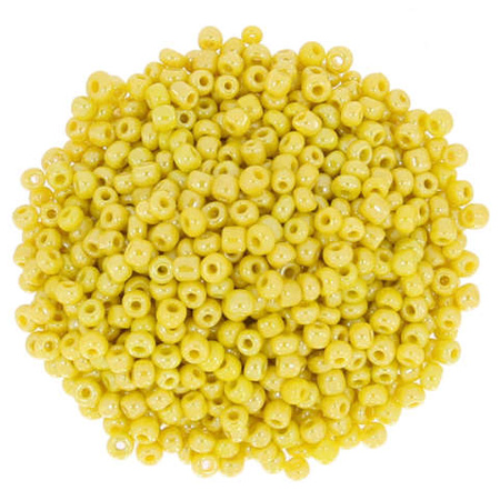 Koraliki paciorki szklane drobne seed beads do beadingu sutaszu 2mm żółty 