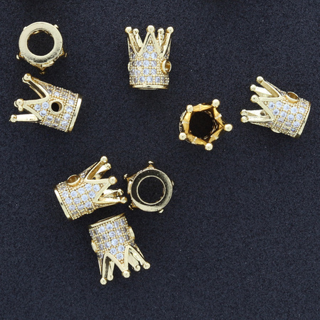  Przekładka Korona gold z cyrkonia 12x10mm