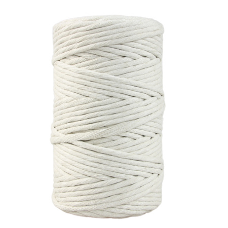 Mia Mote™ Classic Line Sznurek bawełniany skręcany do makramy 5mm ivory