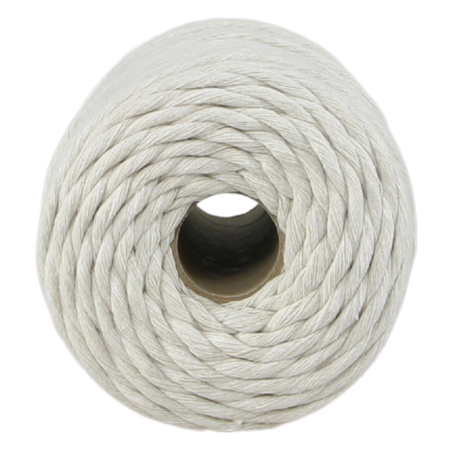 Mia Mote™ Classic Line Sznurek bawełniany skręcany do makramy 5mm ivory