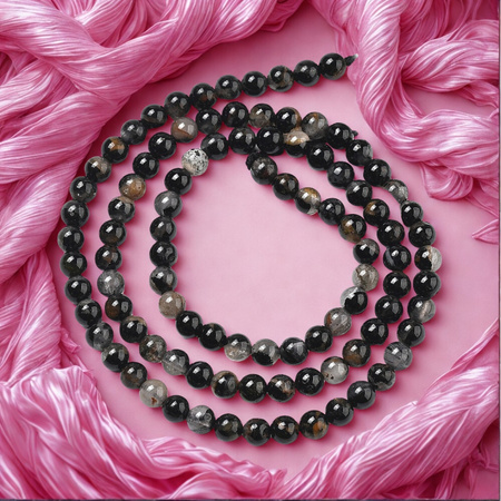 Turmalin Czarny - kamień ochrony i stabilizacji - Kula Gładka Koraliki 4mm