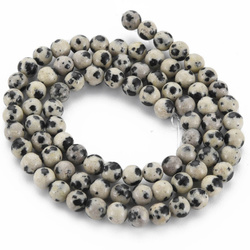 Jaspis dalmatyńczyk - kamień spokoju i równowagi - Kula Gładka Koraliki 4mm