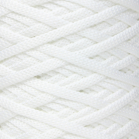 Mia Mote™ ByBag Line Sznurek Poliestrowy płaski bez rdzenia biały 5mm