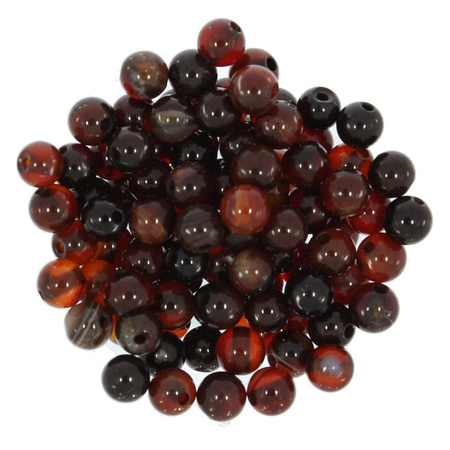 Agat Caramel Kamień Jubilerski gładki kula 4mm