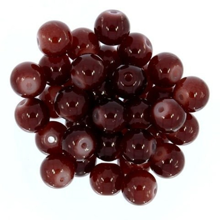 Koraliki Szklane Jadeitowe Jade tango czekolada 10mm
