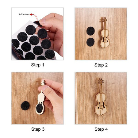 Rzep samoprzylepny okrągły na rolce czarny 10mm