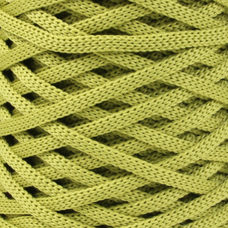 Sznurek poliestrowy płaski 5 mm bez rdzenia – do torebek i makramy, Oliwkowy | Green Opal | Mia Mote™ ByBag