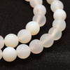 Agat Frosted White Kamień Jubilerski gładki kula 6mm