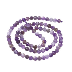 Ametyst naturalny – kamień spokoju, intuicji i duchowej harmonii - kula fasetowana 4mm