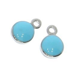 Zawieszka metalowa malowana Kropla 7x4.5mm