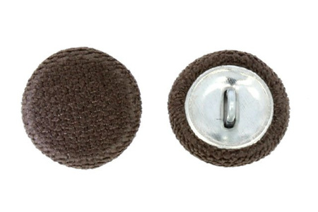Guziki Tapicerskie Oblekane Obciągane Welur Flok AVILA A9 Brązowy Czekolada 18mm R28 10szt