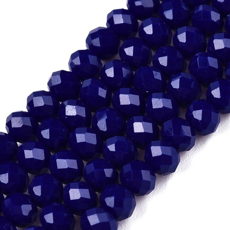 Koraliki Fasetowane Kryształki Szklane Rondelle Kobaltowy 3.8x3mm
