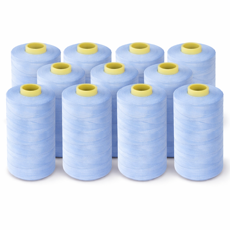 Nici poliestrowe do szycia torebek i handmade – jasnoniebieskie pastelowe 1000 m (NTF 120)