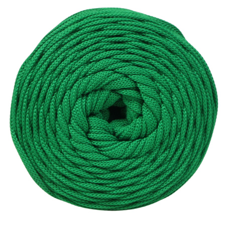 Sznurek poliestrowy płaski 5 mm bez rdzenia – do torebek i makramy, Zielony Trawa | Tsavoryt| Mia Mote™ ByBag